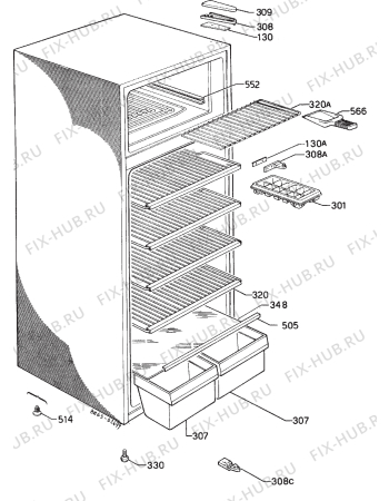 Взрыв-схема холодильника Frigidaire RF2802 - Схема узла Housing 001